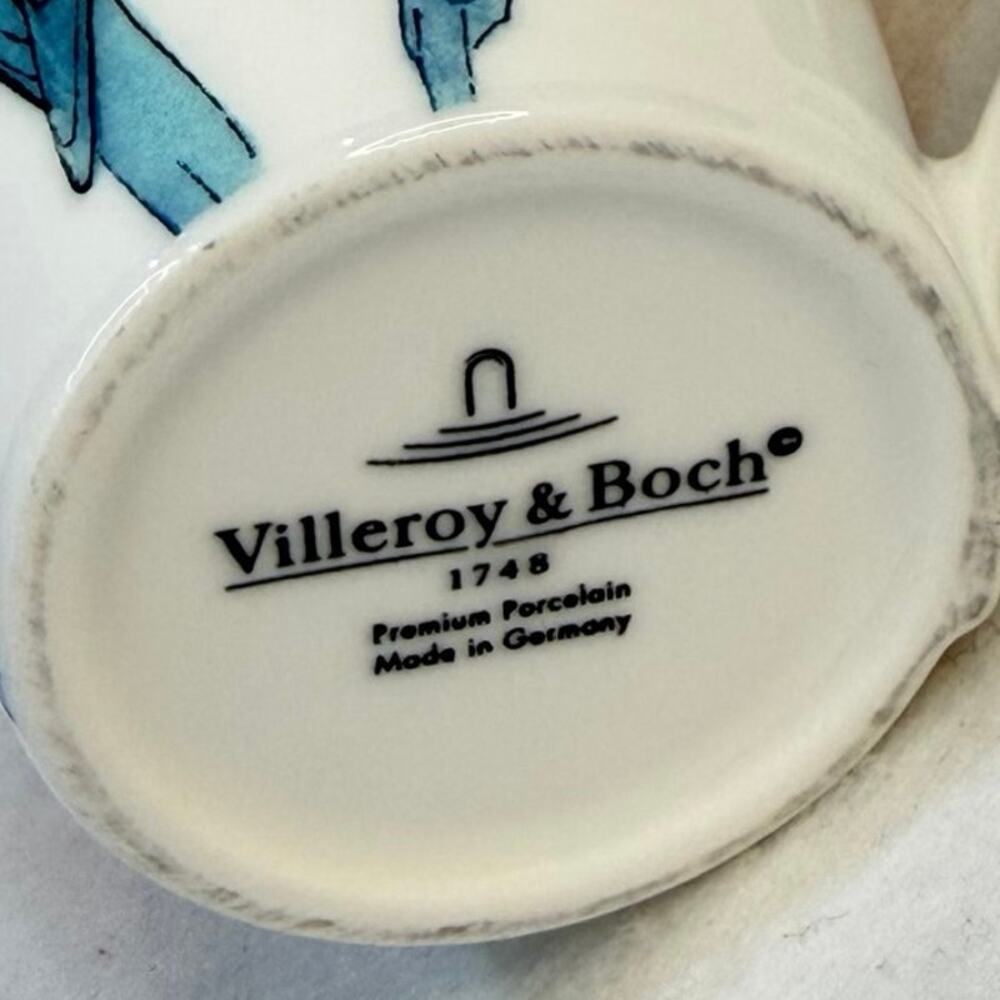Villeroy & Boch Colorful Bee-Eater Birds NewWave Twisted Handle Coffee Mug 10 oz - Picture 7 of 7
